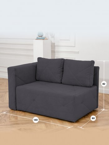 Диван 1010 графит, левый (BRENDOSS) в Арамиле - aramil.mebel-e96.ru