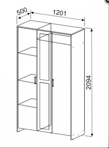 Шкаф распашной 1200 мм Дольче дуб золотой (СВ) в Арамиле - aramil.mebel-e96.ru