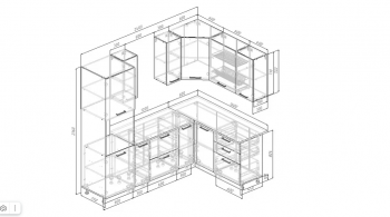 Угловой кухонный гарнитур Дели 2400*1600 мм Sanvut в Арамиле - aramil.mebel-e96.ru