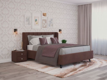 Кровать с подъемным механизмом Виола, шоколад (МС) в Арамиле - aramil.mebel-e96.ru