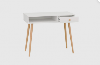 Стол письменный, арт.6-01101, белый (ГК) в Арамиле - aramil.mebel-e96.ru