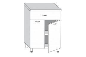 2.60.21 Кира Шкаф-стол с одним ящиком и двумя дверцами (б/столешницы) в Арамиле - aramil.mebel-e96.ru | фото