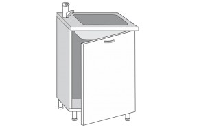 2.60.2мн Кира Шкаф-стол под мойку (накладную) с одной дверцей в Арамиле - aramil.mebel-e96.ru | фото