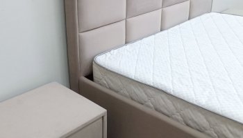 Кровать с подъемным механизмом Мега беж (Лин) в Арамиле - aramil.mebel-e96.ru
