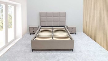 Кровать с подъемным механизмом Мега беж (Лин) в Арамиле - aramil.mebel-e96.ru