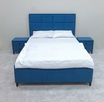 Кровать с подъемным механизмом Мега синий (Лин) в Арамиле - aramil.mebel-e96.ru