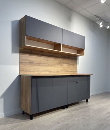 Кухонный гарнитур Монако 2000 мм графит (СВ) в Арамиле - aramil.mebel-e96.ru