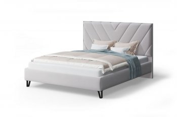 Кровать Аделия мягкая Moonlight (серо-бежевый), 1600 (МЛК) в Арамиле - aramil.mebel-e96.ru