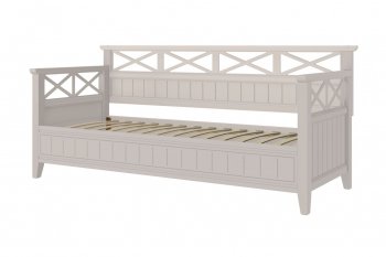 Кровать из массива Амелия льняной (БМ) в Арамиле - aramil.mebel-e96.ru