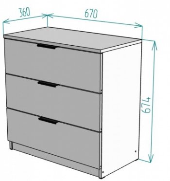 Комод Anna K215 674х670х360 в Арамиле - aramil.mebel-e96.ru