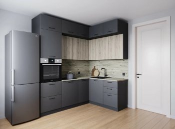 Кухонный гарнитур угловой Антик МДФ 2200*1700 мм (Санвут) в Арамиле - aramil.mebel-e96.ru