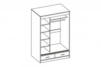 Шкаф-купе 1500 мм (арт. 009) ясень шимо (Делис) в Арамиле - aramil.mebel-e96.ru