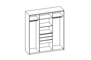 Шкаф-купе 1700 мм 3-х дверный с 1-м зеркалом (арт. 012) бодега (Диал) в Арамиле - aramil.mebel-e96.ru