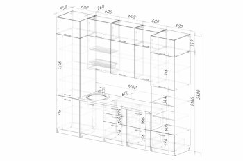 Кухонный гарнитур Асая экстра 3000 мм (герда) в Арамиле - aramil.mebel-e96.ru