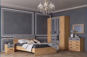 Кровать двуспальная Асти крафт (Микон) в Арамиле - aramil.mebel-e96.ru