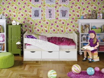 Кровать Бабочки Шарли белый (Миф) в Арамиле - aramil.mebel-e96.ru