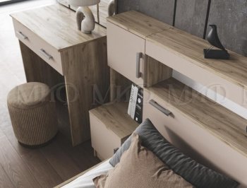 Спальный гарнитур Бася крафт/кашемир (Миф) в Арамиле - aramil.mebel-e96.ru