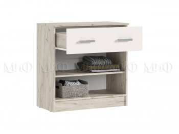 Комод 1 ящик 2 двери Бася крафт/кашемир (Миф) в Арамиле - aramil.mebel-e96.ru