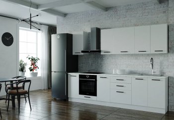 Кухонный гарнитур Белый глянец 2800 МДФ (Санвут) в Арамиле - aramil.mebel-e96.ru