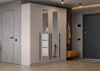 Шкаф 2000 мм Берген ШК-2000 с зеркалом кашемир (ИЦ) в Арамиле - aramil.mebel-e96.ru