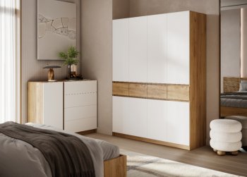 Спальный гарнитур Бостон Лайт белый (Стиль) в Арамиле - aramil.mebel-e96.ru