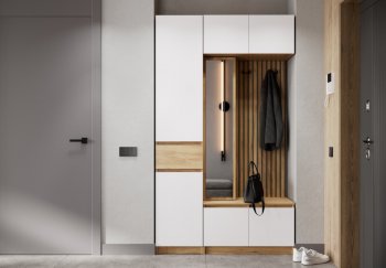Прихожая Бостон Лайт комп.1 белый (Стиль) в Арамиле - aramil.mebel-e96.ru