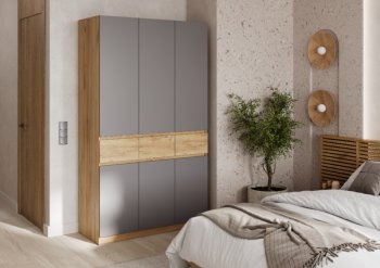 Шкаф 1200 мм Бостон Лайт ШК-003 серый (Стиль) в Арамиле - aramil.mebel-e96.ru