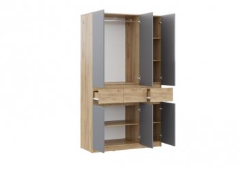 Шкаф 1200 мм Бостон Лайт ШК-003 серый (Стиль) в Арамиле - aramil.mebel-e96.ru