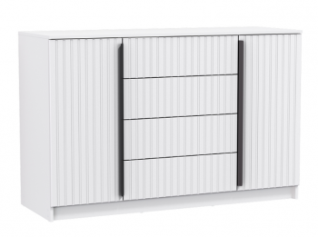 Комод 67.11 Брандо МДФ New белый (Олмеко) в Арамиле - aramil.mebel-e96.ru