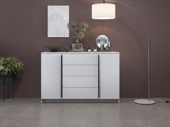 Комод 67.11 Брандо ЛДСП New белый (Олмеко) в Арамиле - aramil.mebel-e96.ru