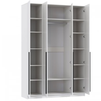 Шкаф 1600 мм 67.13 Брандо ЛДСП белый (высота 2400) (Олмеко) в Арамиле - aramil.mebel-e96.ru