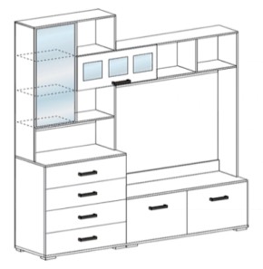 Стенка Яна ТВ 751 (СтендМ) в Арамиле - aramil.mebel-e96.ru