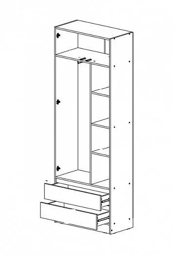 Шкаф 800 мм Челси Color (Миф) в Арамиле - aramil.mebel-e96.ru