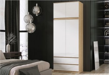 Шкаф Челси с антресолью 900 мм Сонома (Миф) в Арамиле - aramil.mebel-e96.ru