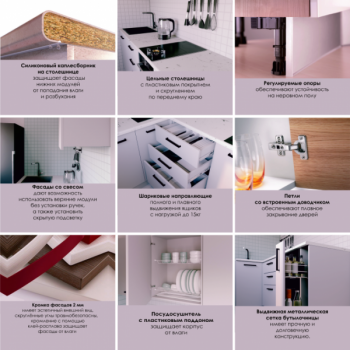 Кухонный гарнитур угловой Дели 2200*1700 мм (Санвут) в Арамиле - aramil.mebel-e96.ru