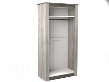 Шкаф 1100 мм 2-х дверный Денвер Риббек серый (СБК) в Арамиле - aramil.mebel-e96.ru