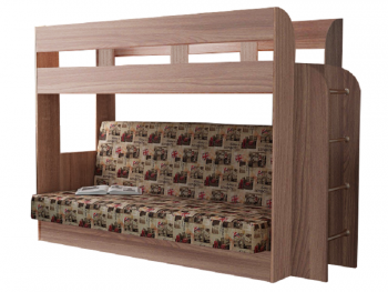 Кровать двухъярусная с диваном Дива ( Версаль) в Арамиле - aramil.mebel-e96.ru