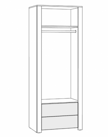 Шкаф 860 мм для одежды Джастин 13.339 (Моби) в Арамиле - aramil.mebel-e96.ru