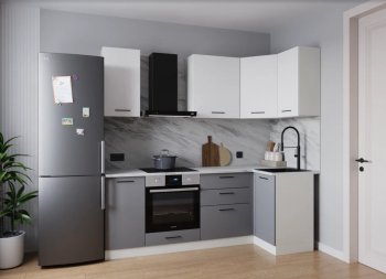 Угловой кухонный гарнитур Элеганция 2200*1000 мм (Sanvut) в Арамиле - aramil.mebel-e96.ru