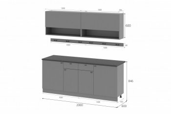 Кухонный гарнитур Энни 2000 мм (МИ) в Арамиле - aramil.mebel-e96.ru