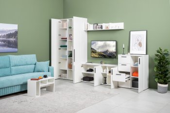 Стенка Эйр модульная, белый (Моби) в Арамиле - aramil.mebel-e96.ru