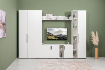 Стенка Эйр модульная, белый (Моби) в Арамиле - aramil.mebel-e96.ru