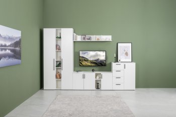 Стенка Эйр комп 1, белый (Моби) в Арамиле - aramil.mebel-e96.ru