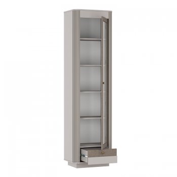 Шкаф витрина 34.06 Фантазия кашемир (Олмеко) в Арамиле - aramil.mebel-e96.ru