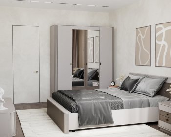 Спальный гарнитур Фантазия модульный, кашемир (Олмеко) в Арамиле - aramil.mebel-e96.ru