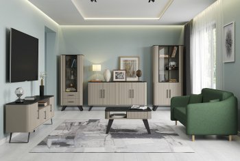 Стенка Фиделия, модульная (Олмеко) в Арамиле - aramil.mebel-e96.ru