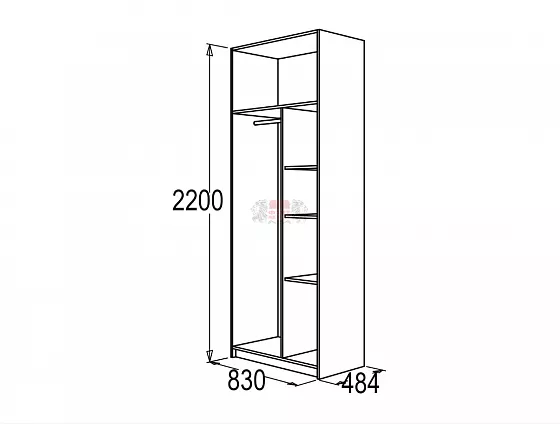 Шкаф 800 мм для одежды и белья Флагман-4 в Арамиле - aramil.mebel-e96.ru