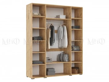 Спальный гарнитур Флэш крафт/белый, модульный (Миф) в Арамиле - aramil.mebel-e96.ru