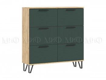 Обувница Флэш крафт/грин (Миф) в Арамиле - aramil.mebel-e96.ru