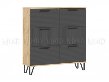 Обувница Флэш крафт/графит (Миф) в Арамиле - aramil.mebel-e96.ru